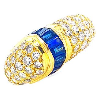 1.50ct French Diamond Sapphire Ring