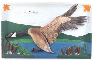 Big Sky Carvers Hand Carved Canada Goose Folk Art