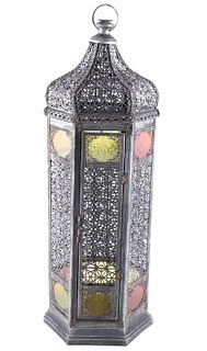 Moroccan Style Stained Glass Decorative Lantern