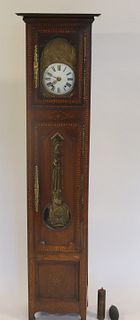 18th Century Inlaid French Tall Case Clock With