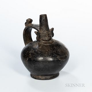 Pre-Columbian Figural Blackware Vessel