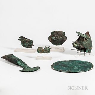 Collection of Moche Tumbaga Metal Pieces