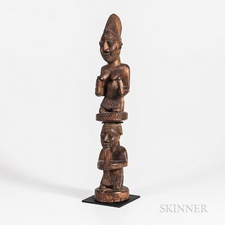 Yoruba Double Figure Statue