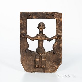 Wood Congo Plaque Figure