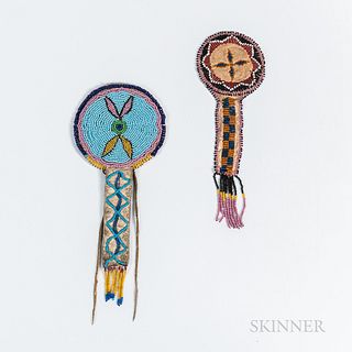 Two Plains Beaded Hide Watch Fobs