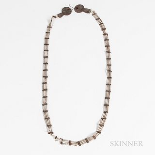 Plains Pipebead and Leather Necklace