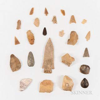 Twenty-four Prehistoric Stone Tools