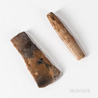 Two Neolithic Danish Flint Celts