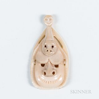 Contemporary Eskimo Mask Amulet