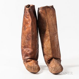 Pair of Eskimo Sealskin High-top Boots