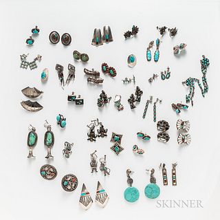 Sixty-four Pairs of Southwest Earrings