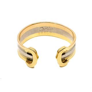 Cartier Double C de Cartier 18K Gold Tri Color Ring