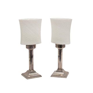 Pair of Murano Spring Loaded Candle lamps