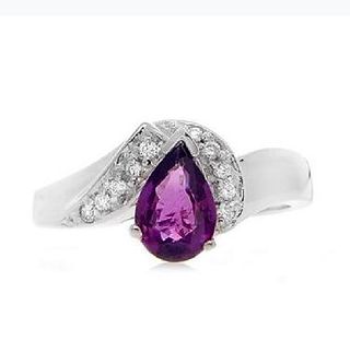 3.01ct Pink Sapphire And 0.62ct Diamond Ring