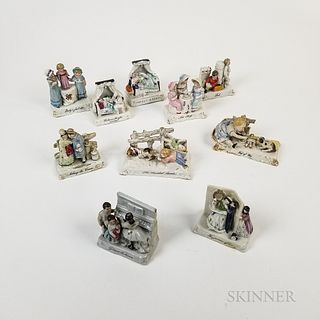Ten Continental Fairing-type Porcelain Figures