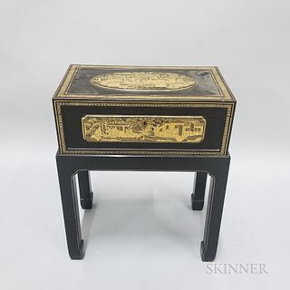 Lacquer Lap Desk on Stand