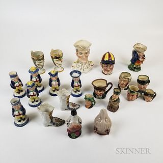 Twenty-two English Ceramic Mostly Figural Items