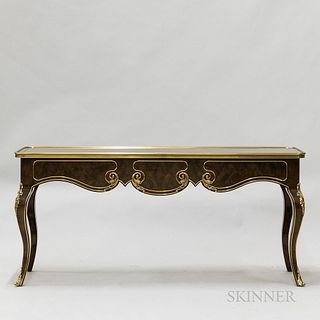 Louis XV-style Metal-mounted and Laminate Console Table