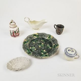 Six Early English Pottery Items