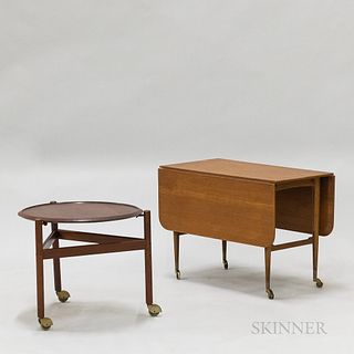 Two Small Mid-century Modern Teak Tables