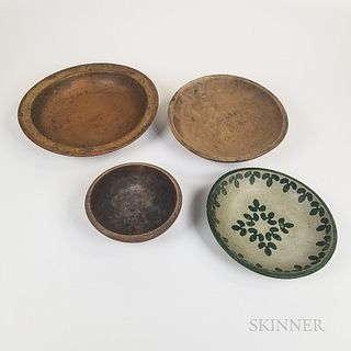 Four Turned Wood Bowls