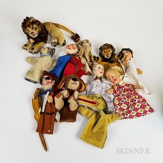Steiff "Leo" the Lion and Ten Finger Puppets
