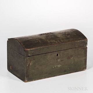 Small Blue-painted Dome-top Box