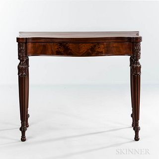 Classical Carved Mahogany Card Table