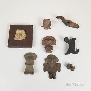 Eight Pre-Columbian Pottery Items