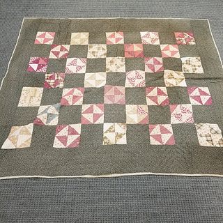 Four Pieced and Appliqued Cotton Quilts