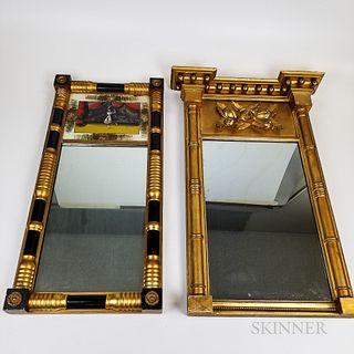 Two Federal Gilt Tabernacle Mirrors