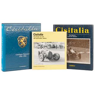 Autos Cisitalia. Cisitalia: Catalogue Raisonné 1945-1965/ Cisitalia/ Tecnologia ed Arte dell'Automobile Italiana. Piezas: 3.