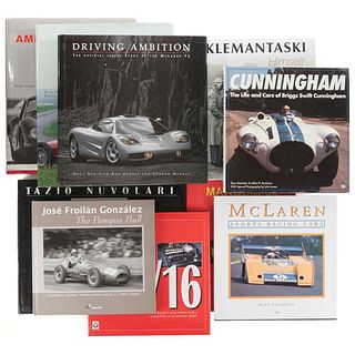 Libros sobre Pilotos y Carreras. BRM V16/ Cunningham/ José Froilán González/ Klemantaski/ Tazio Nuvolari... Piezas: 10.