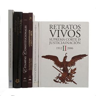 LOTE DE LIBROS SOBRE HISTORIA DE MÉXICO Y SUS PERSONAJES: REVOLUCIÓN, REFORMA E INDEPENDENCIA. Piezas: 6.