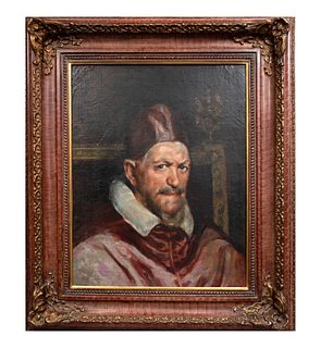 Anónimo. Retrato de personaje anglicano. Óleo sobre lienzo adherido a fibracel. Enmarcado. 60 x 47 cm