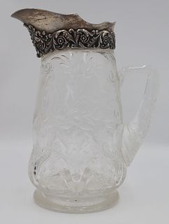 STERLING. Tiffany & Co. Sterling Mounted Pitcher.