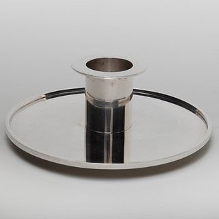 Art Deco Wiwen Nilsson Swedish Silver Candlestick 