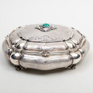 Italian Silver Shaped Oval Casket