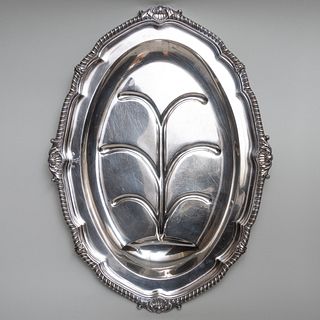 George III Paul Storr Silver Well and Tree Platter