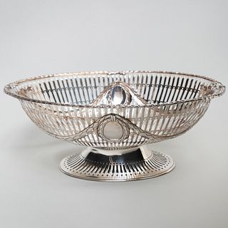 English Silver Plate Reticulated Centerbowl