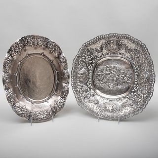 Two German Reticulated Silver Serving Bowls