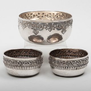 Group of Three Continental Silver Bowls