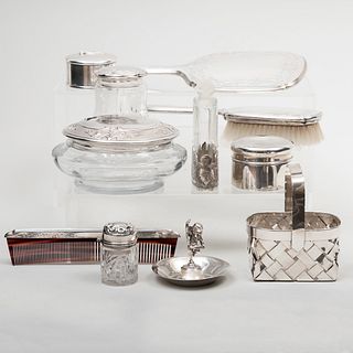 Group of Silver Dressing Table Articles