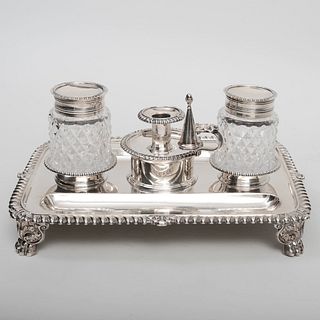 George IV Silver Inkstand
