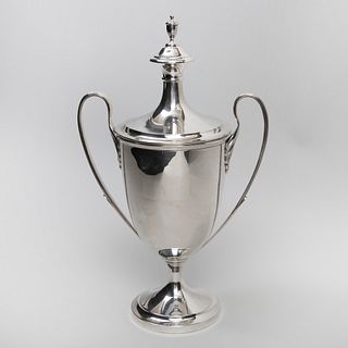 George V Silver Two Handle Cup and Cover
