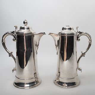 Pair of Victorian Scottish Silver Pitchers