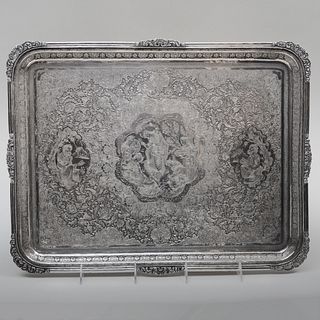 Persian Rectangular Silver Tray