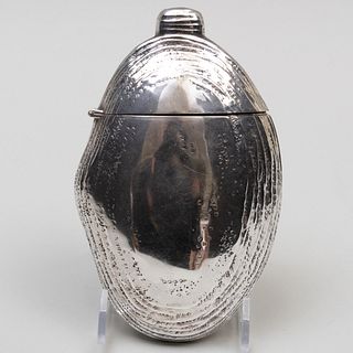 American Silver 'Oyster' Flask