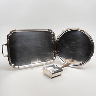 Two Cartier Silver Articles and a Tiffany Silver Tray