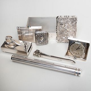 Group of Silver Desk Articles
